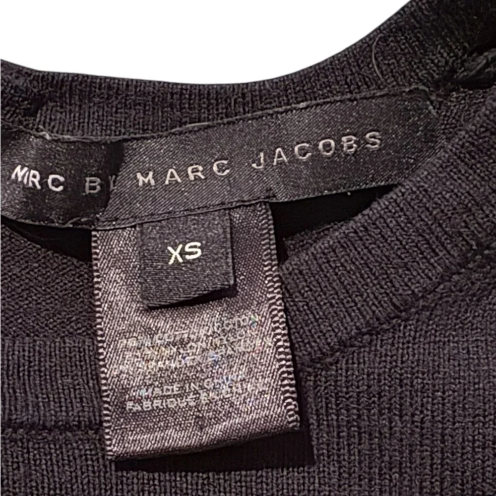 Marc By Marc Jacobs Black & Cream Midi Dress with Pleats | XS - Picture 5 of 6